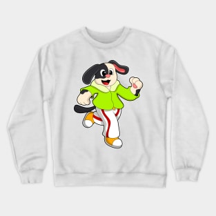 Dog at Running Crewneck Sweatshirt